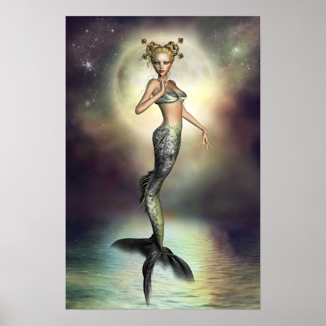 Poster Mystic Moon Mermaid (Frente)