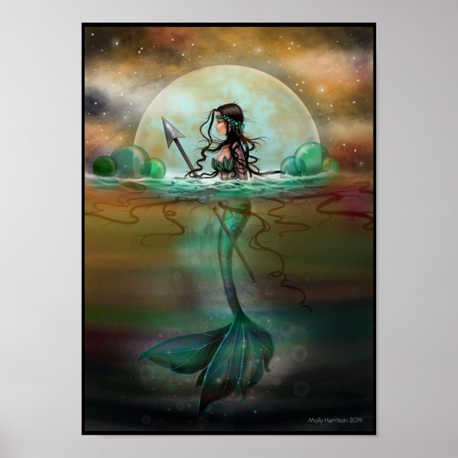 Póster Mystic Sea Mermaid Fantasy Art (Frente)