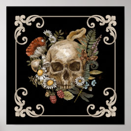 Poster Mystic Skull Vintage Black