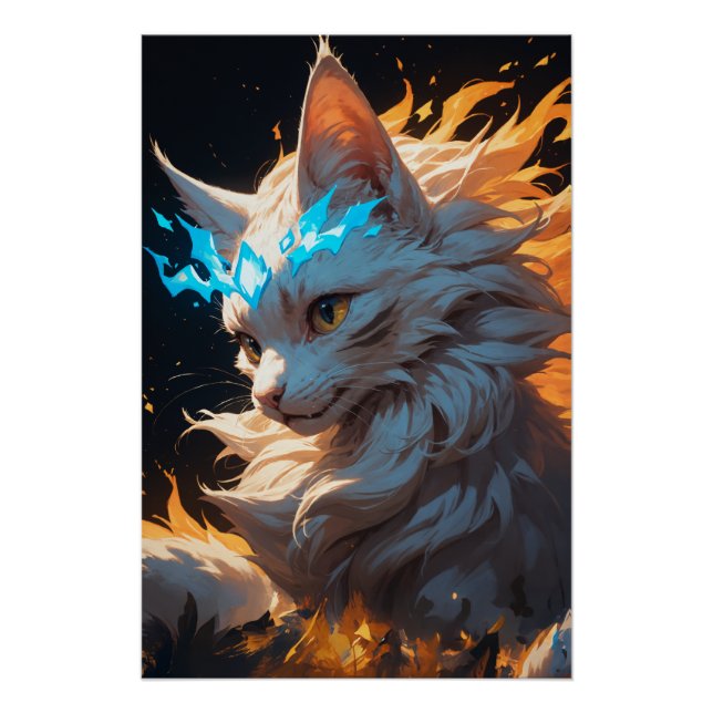 Póster Mystical Flame Cat Familiar (Frente)
