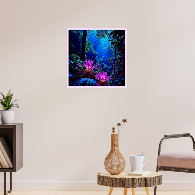 Poster Mystical Glowing Jungle Bloom Design (Sala de Estar 3)