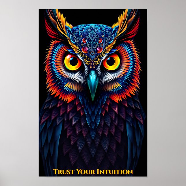 Poster 🦉 Mystical Owl Spirit -Sacred Wisdom & Protection (Frente)