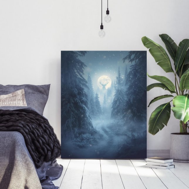 Poster Mystical Surreal Snowy Forest Art Print (Criador carregado)