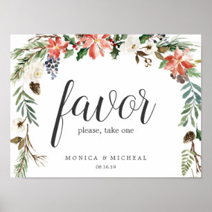 Poster Mystical Winter   Wedding Favor Sign