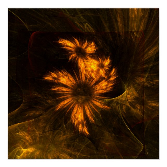 Póster Mystique Garden Abstrato Art (Frente)