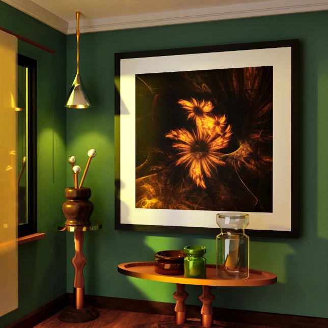 Póster Mystique Garden Abstrato Art (Mystique Garden Abstract Art Poster)