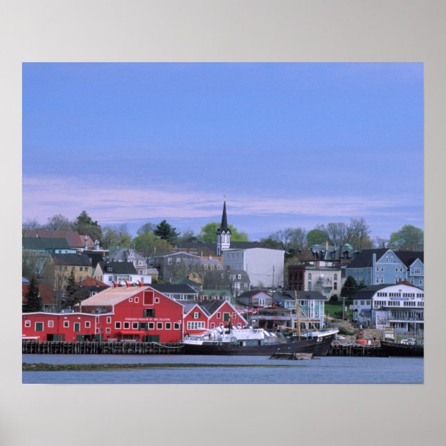 Poster N.A. Canadá, Nova Escócia. Uma vista de Lunenburg, (Frente)