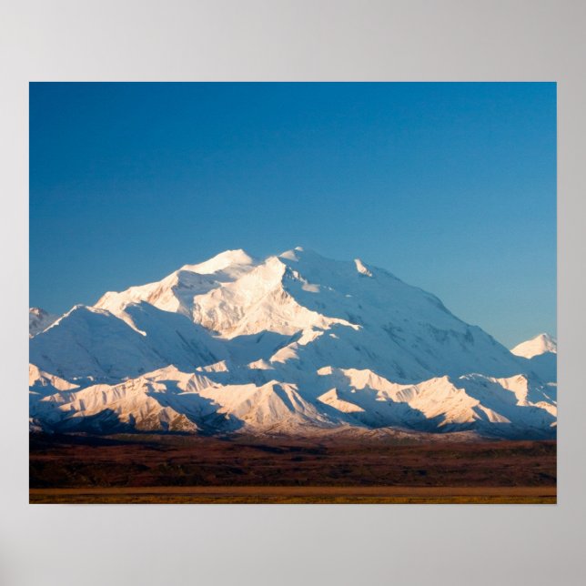 Póster N.A., EUA, Alasca. Monte McKinley em Denali (Frente)