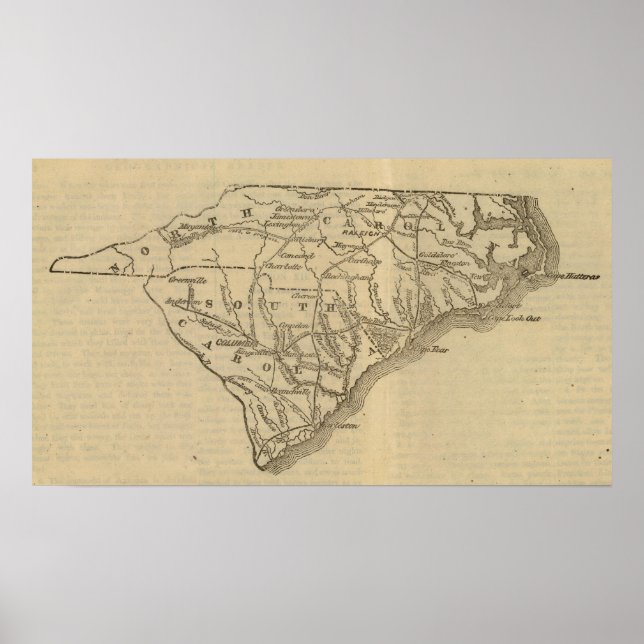 Poster N Carolina, S Carolina (Frente)