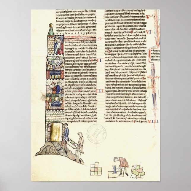 Poster N.o 21 f.167v Construção de uma Torre (Frente)