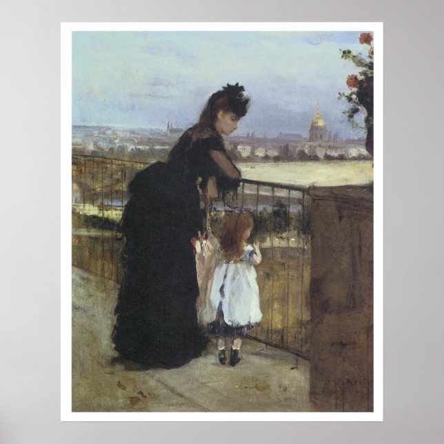 Poster Na Balcony, 1871-72 Berthe Morisot (Frente)
