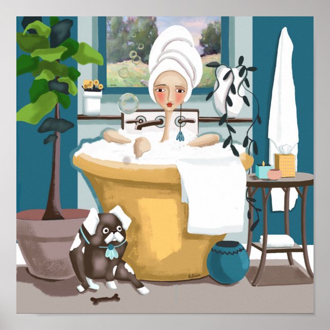 Poster Na banheira (Frente)