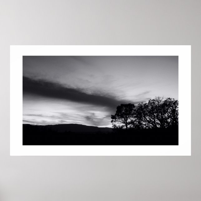 Póster Na borda da bolha em B&W (Frente)