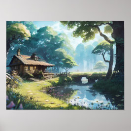 Poster Na Cabine Woods Fantasy
