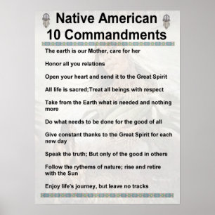 Poster NA de 10 mandamentos