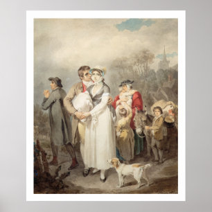 Póster Na estrada, 1799 (c/c sobre vestígios de lápis no