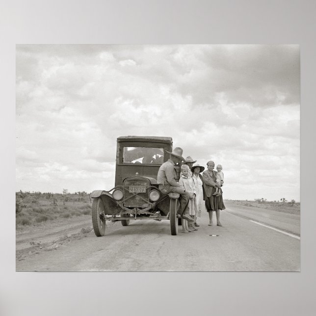 Póster Na Estrada, 1937. Foto Antiga (Frente)