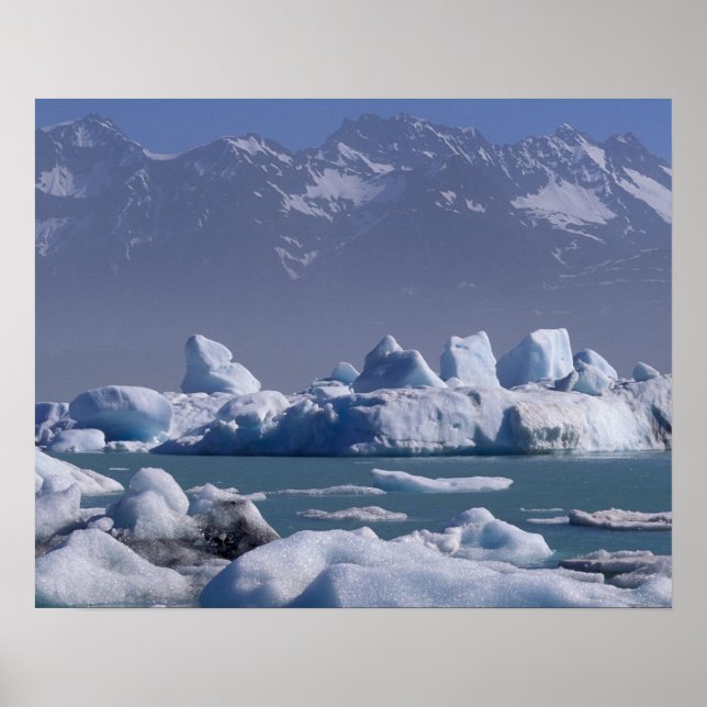 Poster NA, EUA, Alasca, Ruas, Elias Range, Alsek River, (Frente)