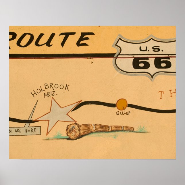 Poster NA, EUA, Arizona, Holbrook Route 66 (Frente)