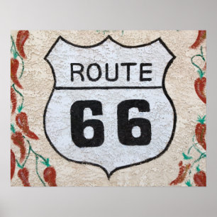 Poster NA, EUA, Arizona, Holbrook sinal de rua Route 66