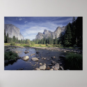 Póster NA, EUA, Califórnia, Yosemite NP, Vista do vale
