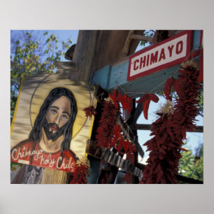 Poster NA, EUA, Novo México, Papais noeis Fe.