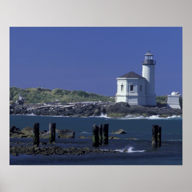 Póster NA, EUA, Oregon, Bandon, Farol Coquille (Frente)