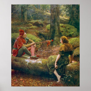 Poster Na Floresta de Arden, c. 1892 por John Collier