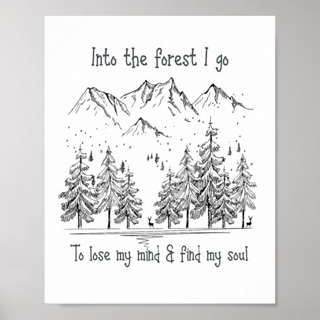 Poster Na Floresta vou ao Perder da minha mente, encontra (Frente)