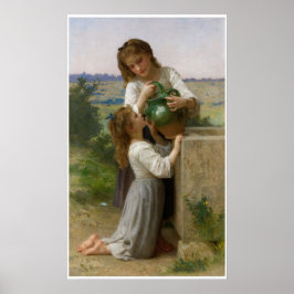 Póster Na fonte William-Adolphe Bouguereau