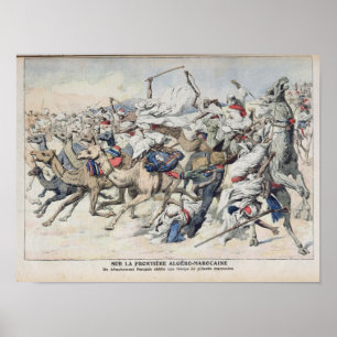 Poster Na fronteira do Algero-Marroquino, um francês