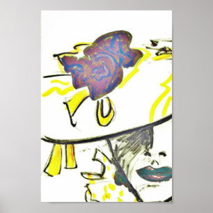 Poster na ilustração da forma da moda