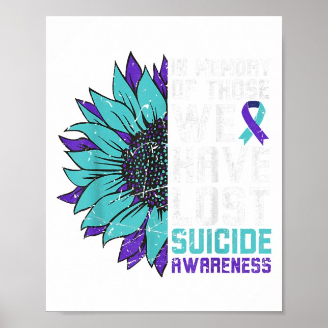 Poster Na Memória Sensibilização Suicida, Prevenção (Frente)