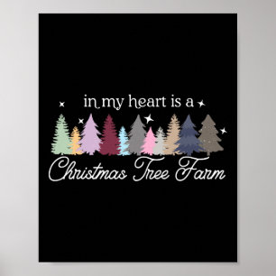 Poster Na Minha Coração Há Uma Fazenda De Árvore De Natal