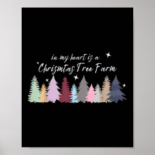 Poster Na Minha Coração Há Uma Fazenda De Árvore De Natal