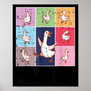 Poster Na Minha Época Bobo De Ganso, Retro Meme Animal Wo