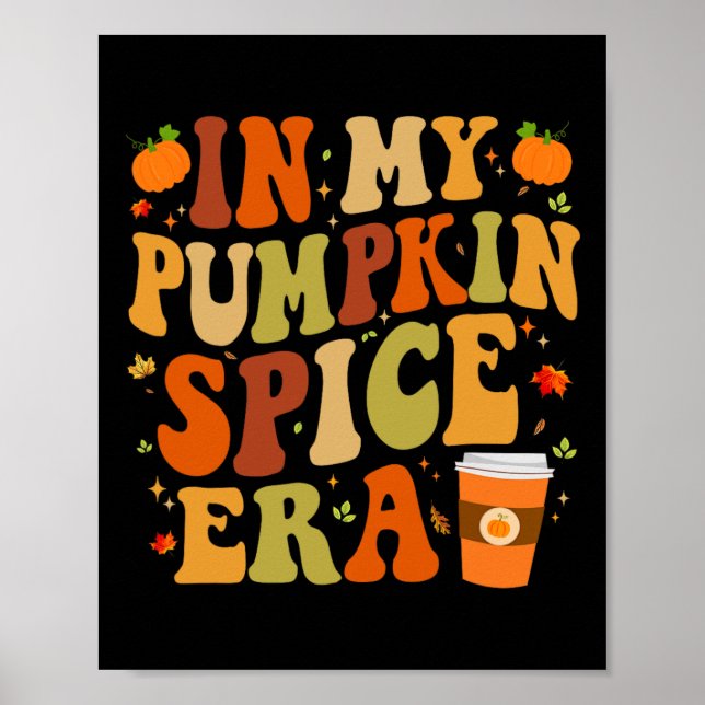 Poster Na Minha Época De Pumpkin, O Retro Engraçado Cai V (Frente)