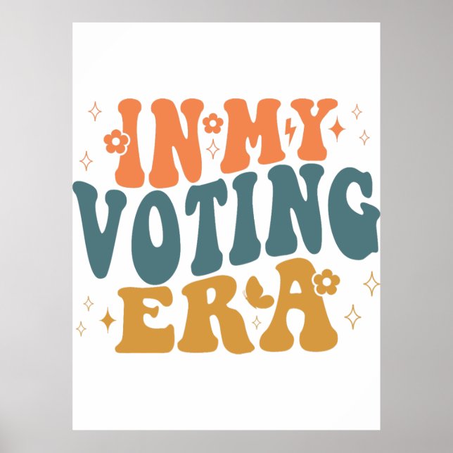 Poster Na Minha Época De Voto, Retro Wavy (Frente)