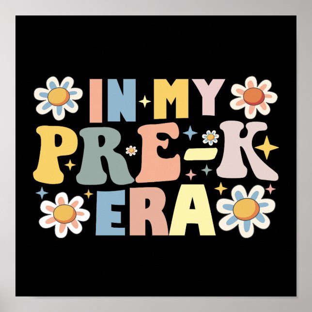 Poster Na Minha Época Pré-K, De Volta Ao Professor Aluno (Frente)