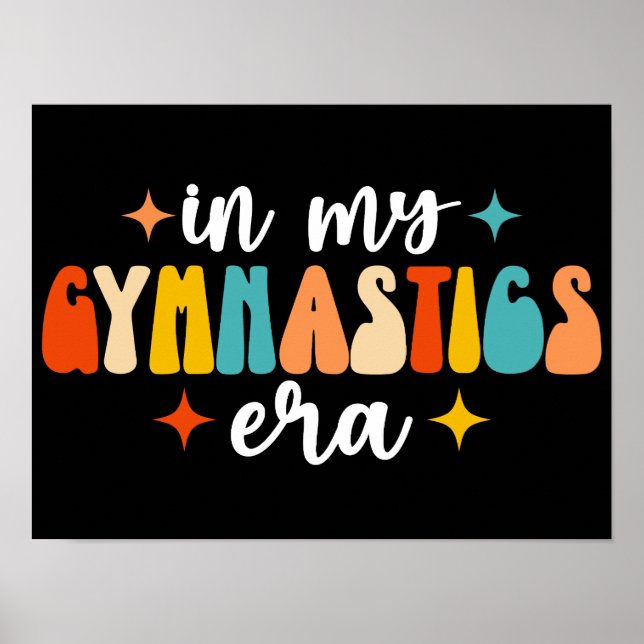 Poster Na Minha Era Da Gymnética, Retro Groovy (Frente)
