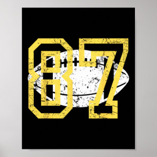 Poster Na Minha Era de 87 Camisa de Futebol Vintage Engra