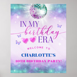 Poster Na Minha Era De Aniversário - Menina De Aniversári