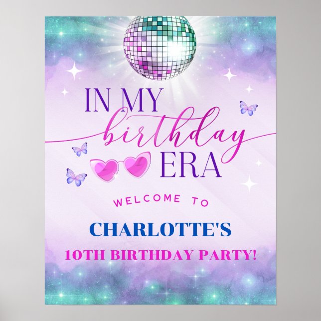 Poster Na Minha Era De Aniversário - Menina De Aniversári (Frente)