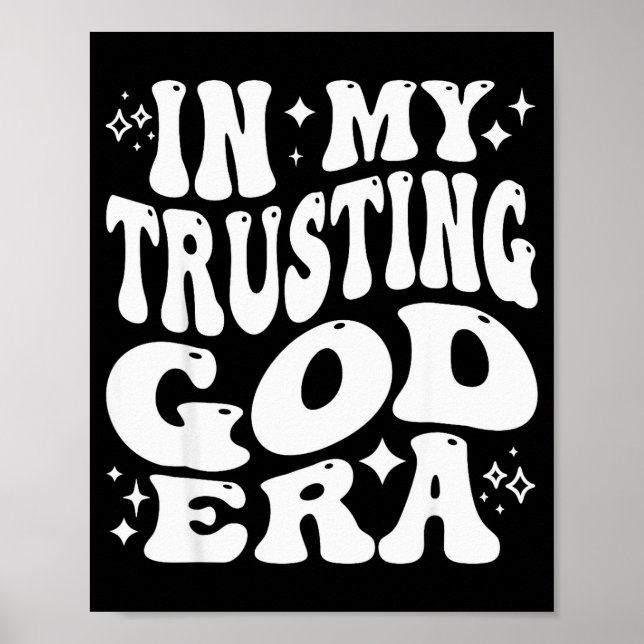 Poster Na Minha Era de Confiar em Deus, Religioso, Fé Cri (Frente)