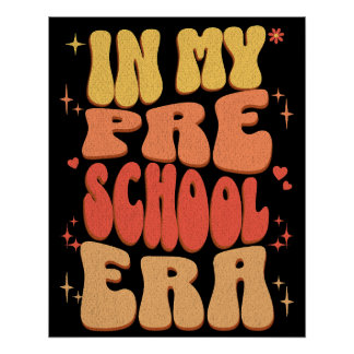 Póster Na minha era pré-escolar, de volta à pré-escola