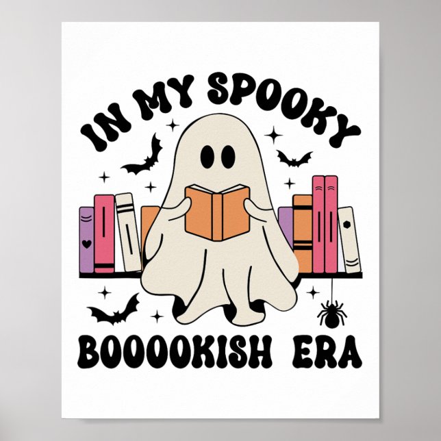 Poster Na Minha Era Spookish Books Ghost Books Halloween  (Frente)