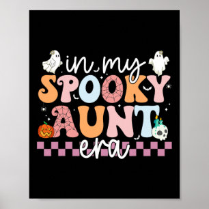 Poster Na Minha Tia Spooky Era Halloween Retro Groovy Aun
