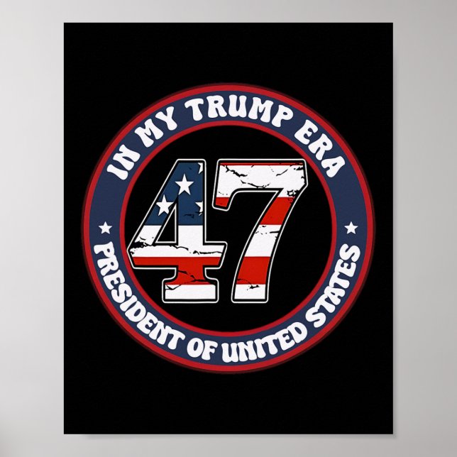 Poster Na minha Trump 2024 Era 47.ª Inauguração do Presid (Frente)