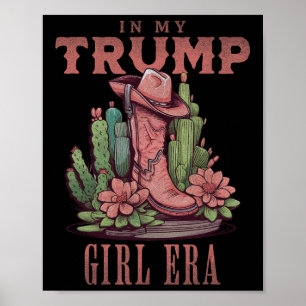 Poster Na Minha Trump Girl Era Western Usa Cowgirl Americ