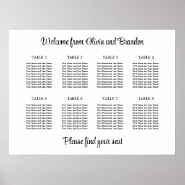 Poster na moda 8 Mesa de Casamento